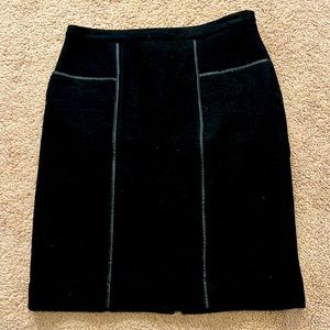 BCBG Black Wool Pencil Skirt